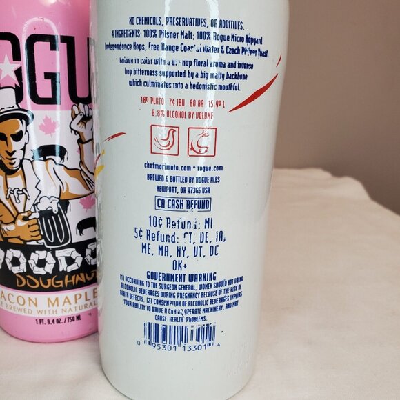 ROGUE Signature Imperial Pilsner & Voodoo Doughnut Bacon Maple Ale EMPTY Bottles - Picture 16 of 16
